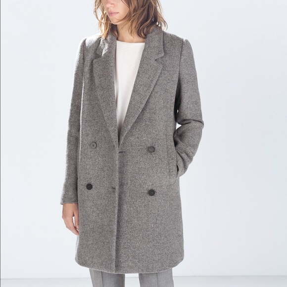 Zara Jackets & Blazers - Zara - trf Structured Coat in Gray